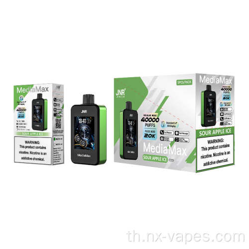 JNR Media Max 40000 พัฟ vape disposer